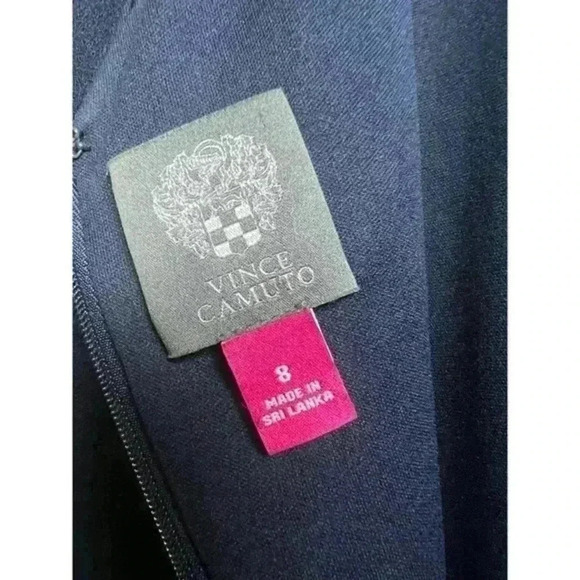 Vince Camuto Navy Blue Dress‎ with Bell Sleeves - Picture 5 of 7